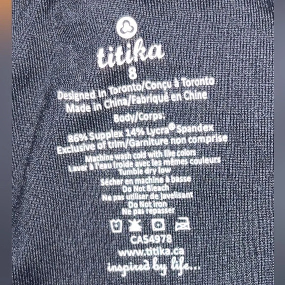 Titika Split  Ruffle Hem Capri Leggings Sz 8 - Picture 3 of 12